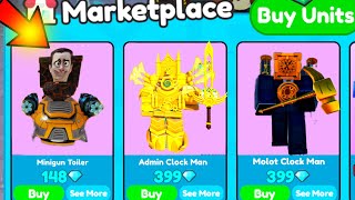 😱 I FOUND ADMIN CLOCKMAN & MINIGUN TOILET ON MARKETPLACE FOR  *1 GEMS* 💎☠️!!- Toilet Tower Defense by Two Raccon 12,372 views 1 month ago 15 minutes