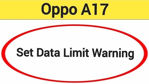 how to set data limit warning,Oppo A17 me data limit kaise set karen