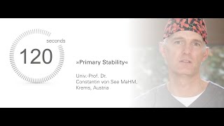 120 seconds -Prof. Dr. Constantin von See - Primary Stability in Implantology by SIC invent 1,114 views 2 years ago 2 minutes, 47 seconds