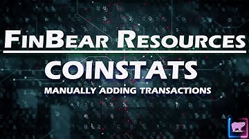 FinBear Resources: Coinstats and how to add your Crypto manually for tracking purposes