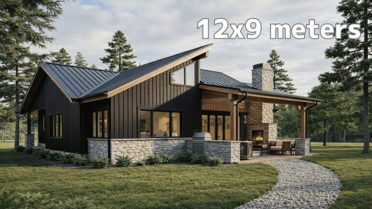 40'x29' (12x9m)  One Story Retirement House: The Perfect Simple Living Design