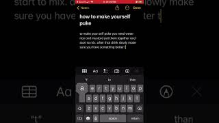 How To Make Yourself Puke