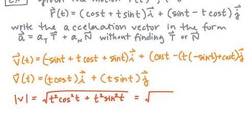 MAT273 - Calc 3- 13.5c Tangential And Normal Components Of Acceleration