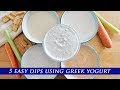 5 HEALTHY & EASY Dips made with GREEK YOGURT