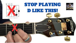 2 EASY WAYS TO PLAY D CHORD - But 1 Way is Best