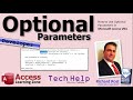 How to Use Optional Parameters in Microsoft Access VBA
