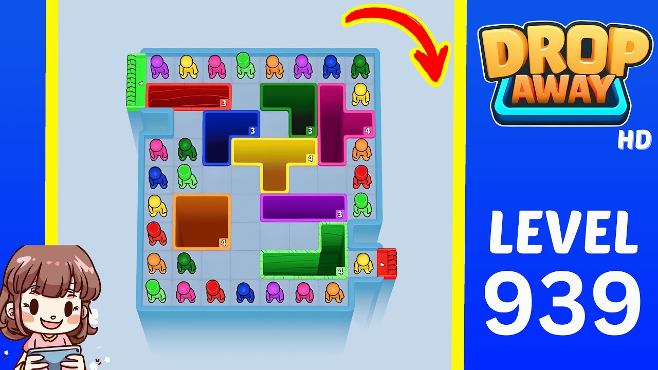 Drop Away Level 939 Solution Walkthrough