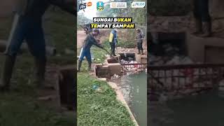 SUNGAI BUKAN TEMPAT SAMPAH..MARI JAGA BERSAMA.. #pusdajatim #officialjtvrek #jatim #trendingshorts