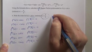 Taylor sin x center at pi 2