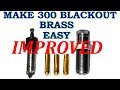 Improved: Making 300 Blackout Brass with Lee Power Quick trim system