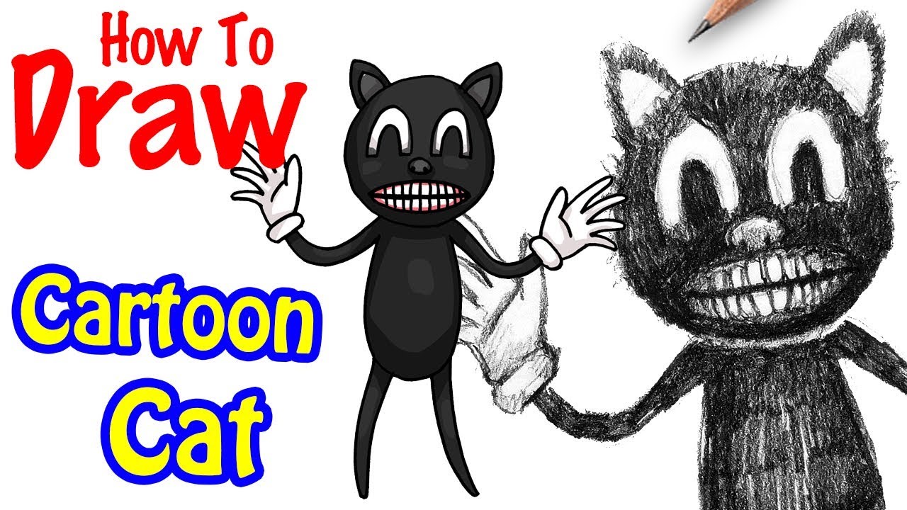 Creepy Cartoon Cat Drawings