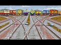 ALL EXPRESS TRAINS CROSSING BUSY ON DIAMOND CROSSING | BeamNG.Drive | Train Simulator
