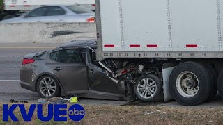 Live look: Stretch of I-35 closed in Wells Branch due to crash | KVUE