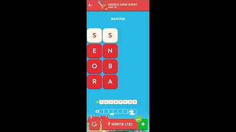 WordBrain 2 Middle Ages Event Day 16 May 23 2021 Answers and Solutions