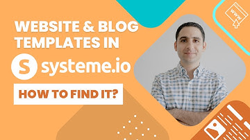 Website & blog templates in Systeme.io (How to find it?)