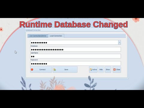 Dynamic database connection in C# (اتصال قاعدة البيانات الديناميكي)