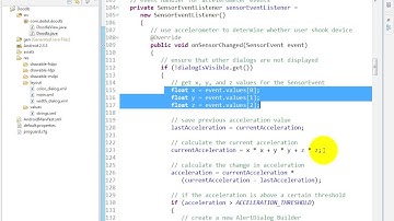 lesson09 07 Implementing interface SensorEventListener