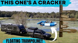 A FLOATING TRAMPOLINE & THE BEST SHOW GROUND YOU'LL EVER STAY AT  BLACK TOP TO BLUE WATER EP.2