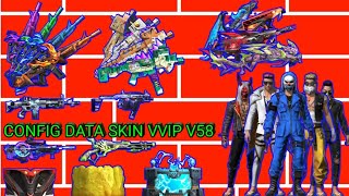 WAJIB NONTON‼️CONFIG DATA SKIN FULLPACK VVIP V58‼️VERSI FF 1.60.7‼️