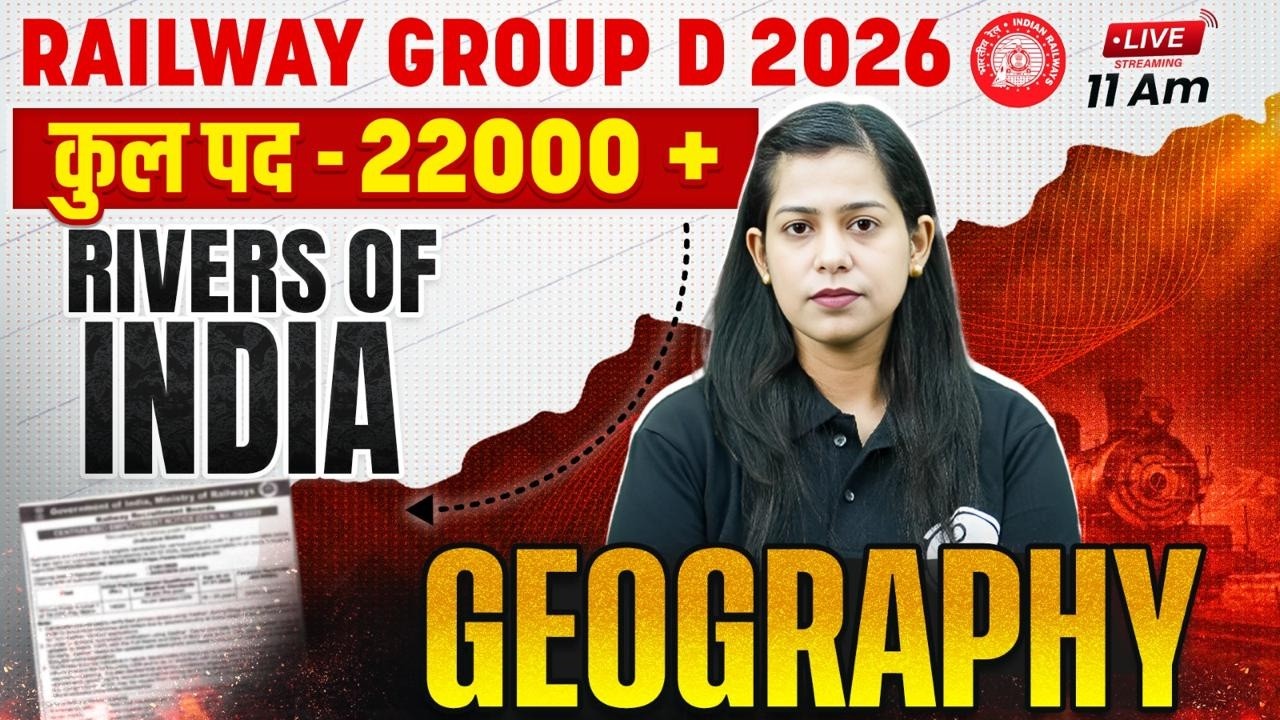 RRB Group D Geography 2026 | Rivers of India | भारत की नदियां | Indian Rivers | By Krati Mam
