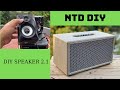 DIY SPEAKER BLUETOOTH 2.1 | Làm loa 2.1 từ bộ loa máy tính bỏ đi | NTD DIY