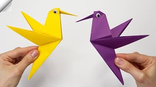 Paper hummingbird | Origami bird easy