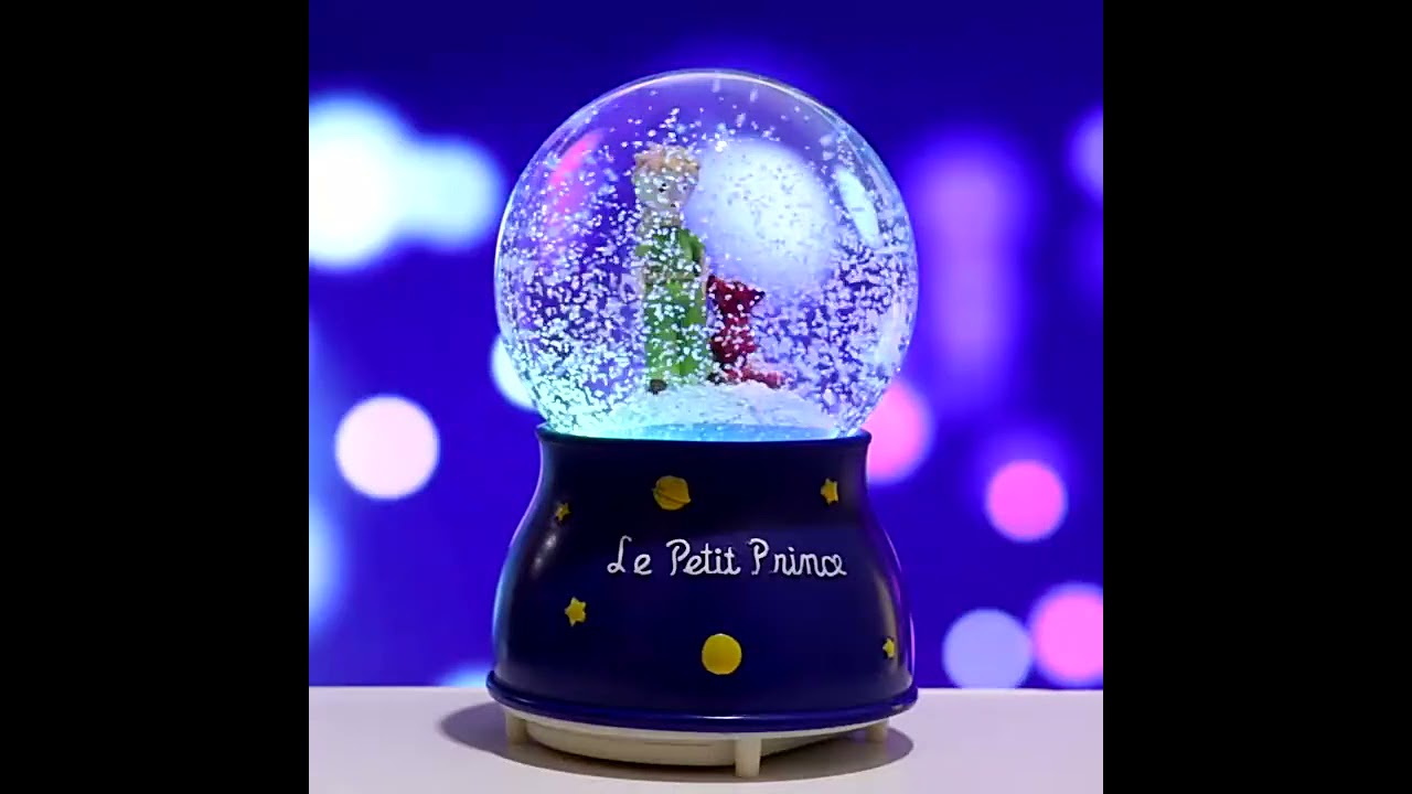 Little Prince Series Crystal Ball Peripheral Ornaments Snow Rotating Music Box  Birthday Gift