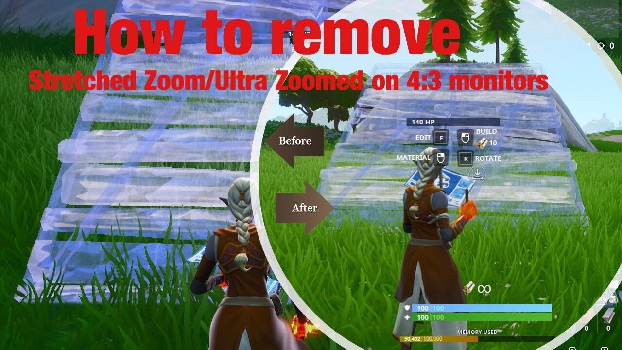 How to remove streched zoom and boost fps on 43 monitor! FORTNITE BR