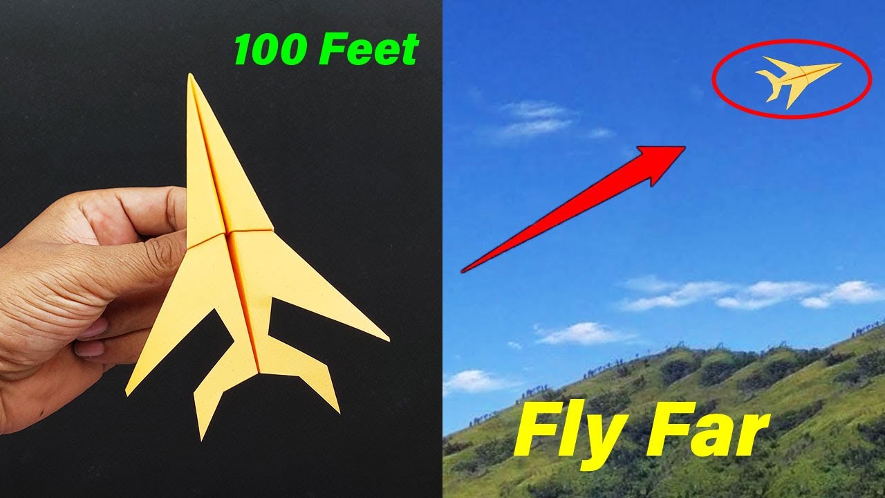 How to Make a Paper Airplane that Fly 100 Feet In the Sky - YouTube
