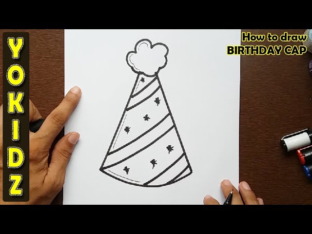 How to Draw a BIRTHDAY HAT!!! - YouTube