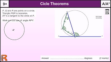 Circle theorem alternate segment theorem GCSE Maths revision Exam paper practice & help
