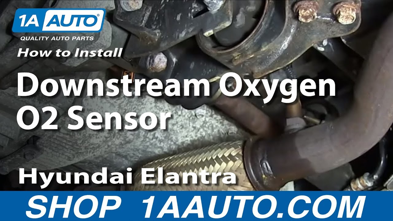 How To Replace Downstream Oxygen O2 Sensor 01-06 Hyundai ... 2006 toyota tacoma engine bay diagram 