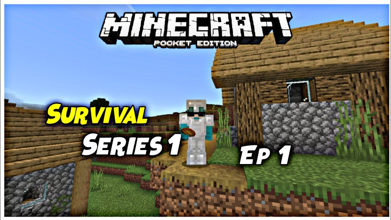 Minecraft Pe Survival series EP-1 in Hindi 1.19 | I made survival house ...