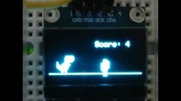 Arduino T-Rex Game (chrome Dino) using OLED #arduino #dinogaming #gaming #programming #coding #viral