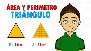 PERÍMETRO Y ÁREA DEL TRIANGULO -Super fácil - Para principiantes