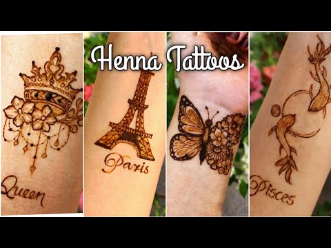 DIY Henna|mehndi Tattoo|Tattoo design | 4 latest Different style tattoo  design 2019 | simple | easy - YouTube