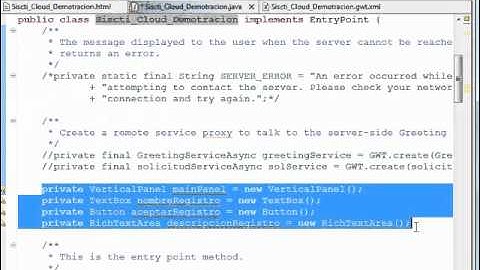 Interfaz de usuario sobre GWT - Programando la UI