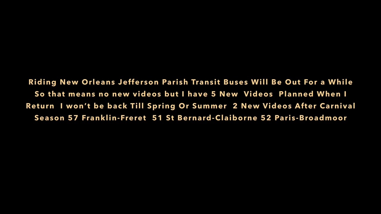 Riding New Orleans Jefferson Parish Transit Buses Note