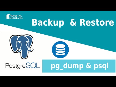 Video: ¿Qué es Pg_dump en Postgres?