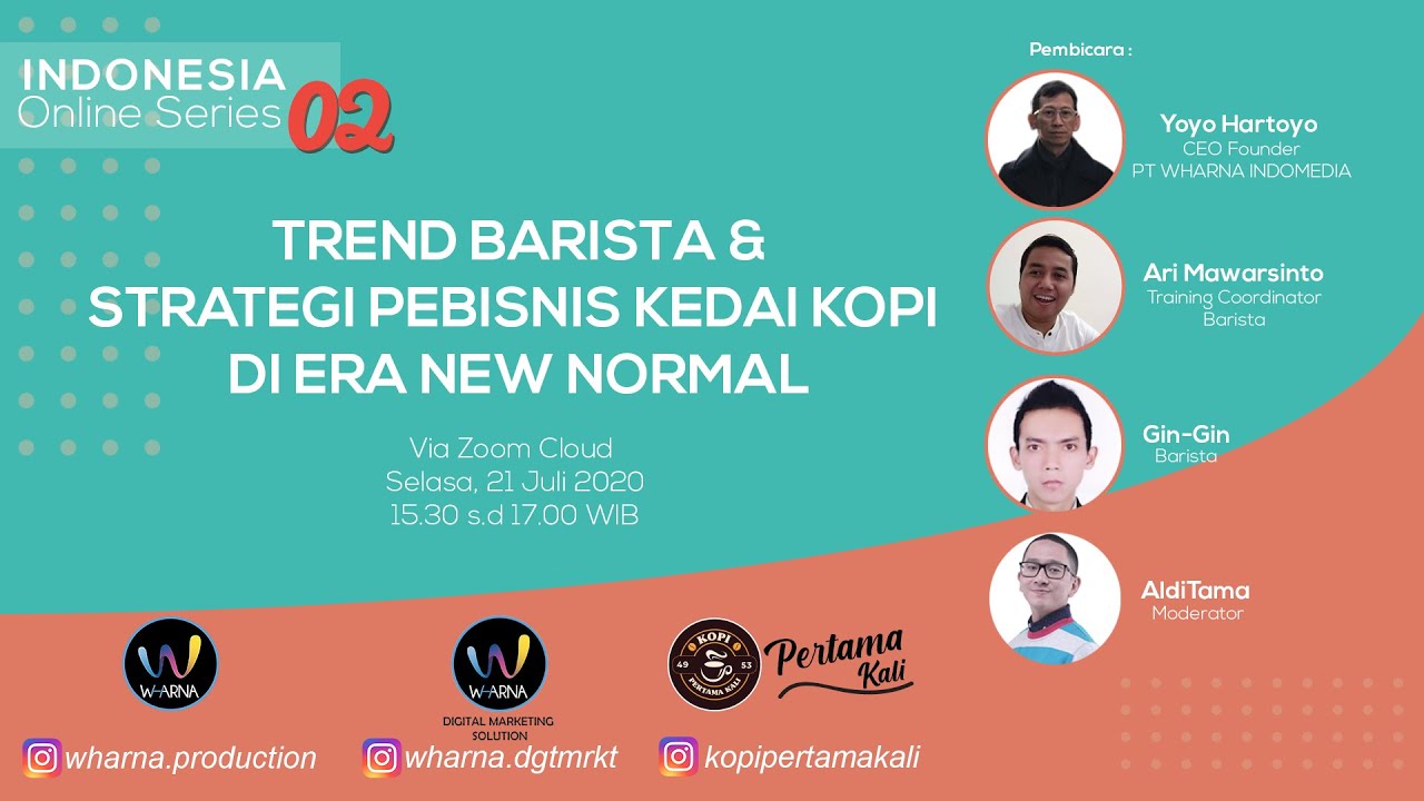 Webinar IOS 02 – Trend Barista y Strategi Pebisnis Kedai Kopi por Era New Frecuente