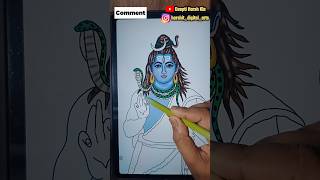 Part 1 – Lord Shiva Digital Drawing | Mahadev Divine Art #ShivaDrawing #Mahadev