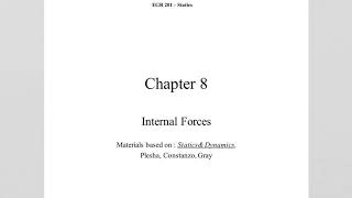 Chapter 8.1 - Internal Forces - Lecture - Cut Method