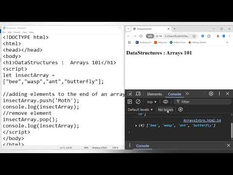 JavaScript: Adding and Removing Elements on Arrays