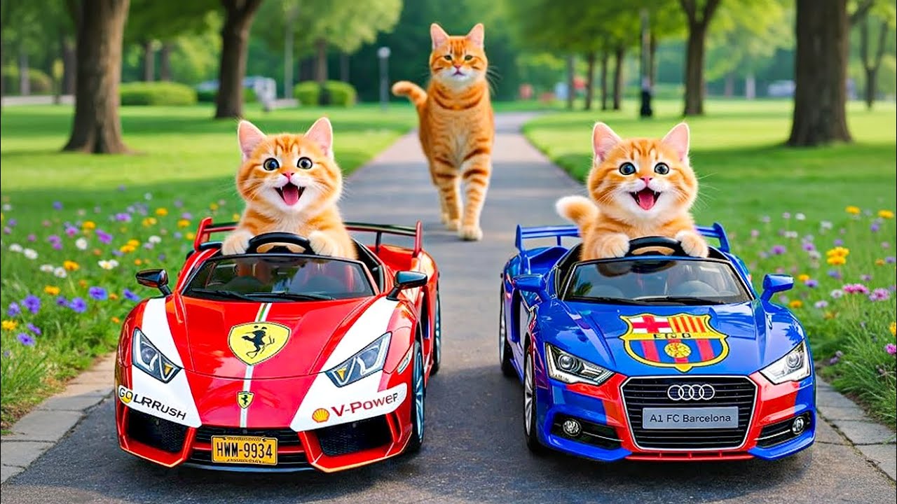 Mama Cat Trims Fur on the Farm and Makes Tiger Hat For Kittens At Home🐾🎩🐯 