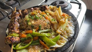 Malai Boti Sizzler Recipe | Mushroom Fried Rice