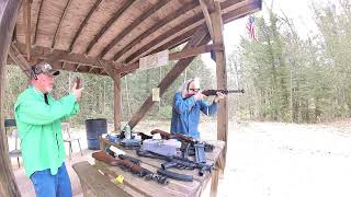 MP34 machine-gun in action. Ed testing her out.