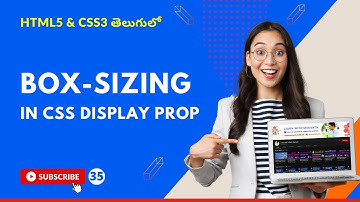 CSS3 Full Course[4K] - 35 | BoxSizing: BorderBox box-sizing:border-box | Display Properties | తెలుగు