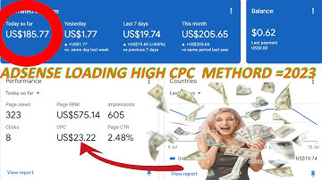 Adsense Loading High Cpc $23.22| Google Adsense Real Loading method - 1.5k$/ Day ( Proof )|