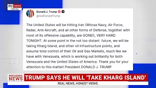 Trump vows to ‘hit Iran very hard’ and take Kharg Island