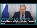 Pressegespräch mit dem russischem Außenminister Lawrow zur aktuellen Situation in der Ukraine